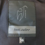 Toni Sailer Fur-Trim Hooded Down Puffer Vest Silver Size 36