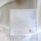 Chanel 06P Ruffle Hem Short Sleeve Top White Ribbed Knit Size 38