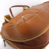 Marc Jacobs Expandable Satchel Brown Leather Medium Shoulder Bag