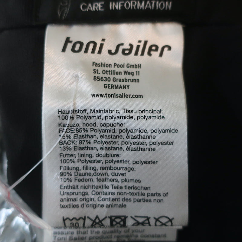Toni Sailer Fur-Trim Hooded Down Puffer Vest Silver Size 36