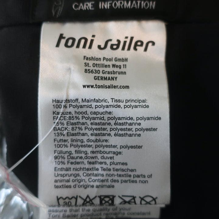 Toni Sailer Fur-Trim Hooded Down Puffer Vest Silver Size 36