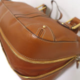 Marc Jacobs Expandable Satchel Brown Leather Medium Shoulder Bag