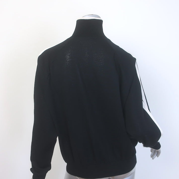 Isabel Marant Etoile Darcey Zip-Up Track Jacket Black Stretch Knit Size 42