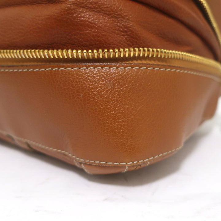 Marc Jacobs Expandable Satchel Brown Leather Medium Shoulder Bag