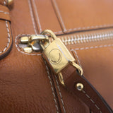 Marc Jacobs Expandable Satchel Brown Leather Medium Shoulder Bag