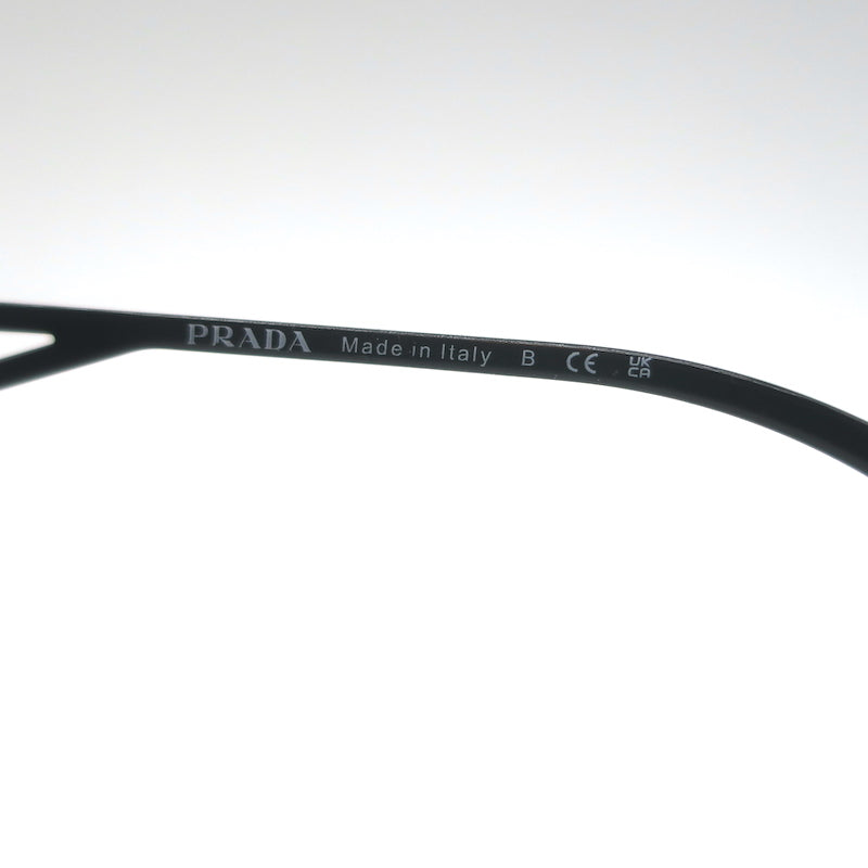 Prada Triangle-Logo 53mm Rectangular Sunglasses Black SPR 14Y 1AB-5S0