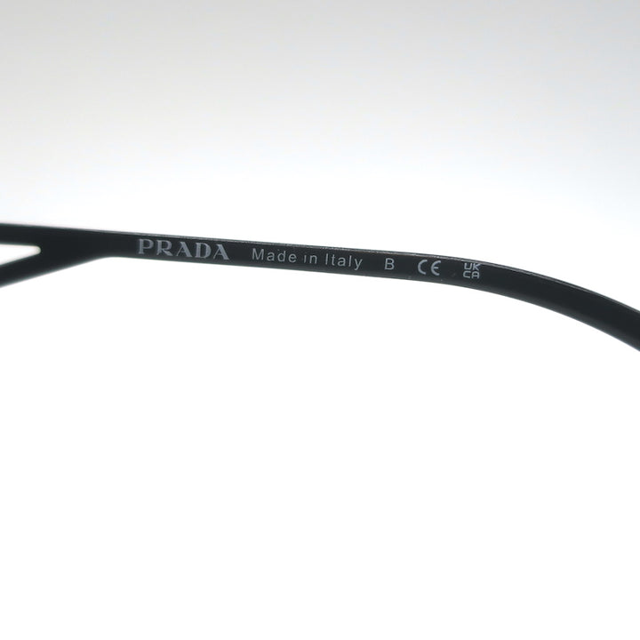 Prada Triangle-Logo 53mm Rectangular Sunglasses Black SPR 14Y 1AB-5S0