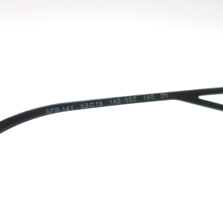 Prada Triangle-Logo 53mm Rectangular Sunglasses Black SPR 14Y 1AB-5S0