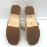 Chanel 22P Camellia Clog Sandals Beige Suede Size 38