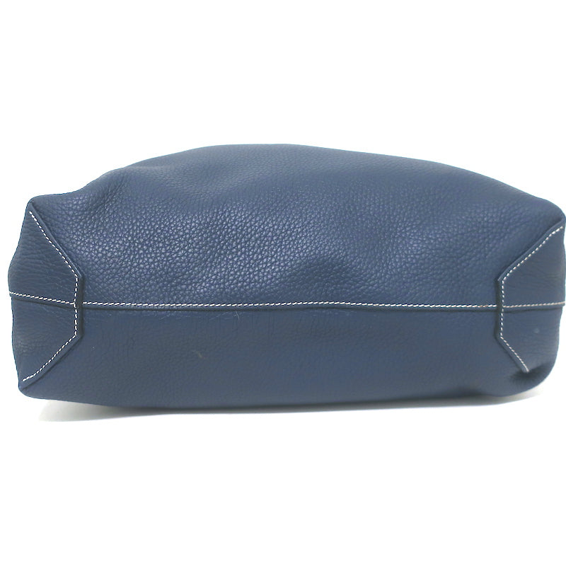 Hermes Double Sens 45 Reversible Tote Bleu Electrique Graphite Clemence Leather