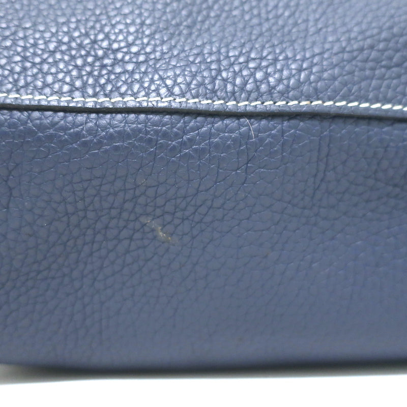 Hermes Double Sens 45 Reversible Tote Bleu Electrique Graphite Clemence Leather