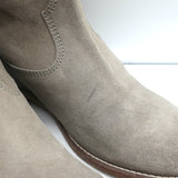 Isabel Marant Crisi Ankle Boots Taupe Gray Suede Size 38 Hidden Wedge Booties