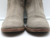 Isabel Marant Crisi Ankle Boots Taupe Gray Suede Size 38 Hidden Wedge Booties