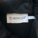 Moncler Striped Down Puffer Cardigan Jacket Black/White Size Extra Extra Small