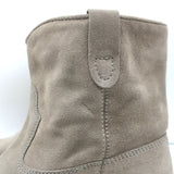 Isabel Marant Crisi Ankle Boots Taupe Gray Suede Size 38 Hidden Wedge Booties