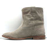 Isabel Marant Crisi Ankle Boots Taupe Gray Suede Size 38 Hidden Wedge Booties