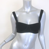 Galvan London NYX Bralette Top Black Stretch Ribbed Knit Size Small NEW