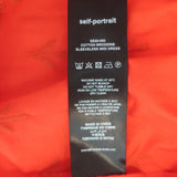 Self-Portrait Broderie Sleeveless Midi Dress Red Cotton Size US 8 NEW