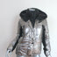 Authier Alta Badia Ski Jacket Silver Size 40 Hooded Down Puffer