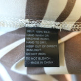 Cynthia Rowley Tie-Shoulder Zebra Print Maxi Dress Cream & Brown Silk Size 8 NEW