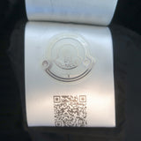 Moncler Striped Down Puffer Cardigan Jacket Black/White Size Extra Extra Small