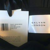 Galvan London NYX Bralette Top Black Stretch Ribbed Knit Size Small NEW