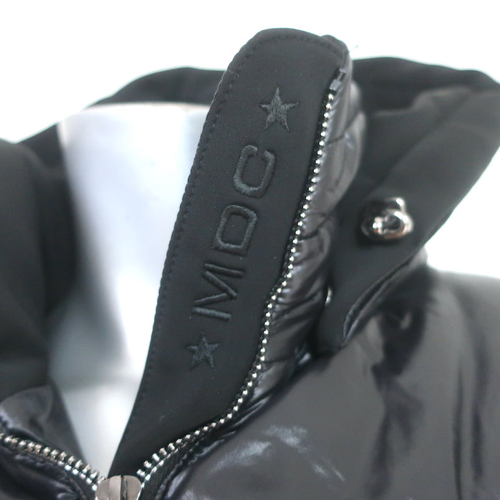 MDC Shiny Ski Jacket Black Size 40 Hooded Puffer