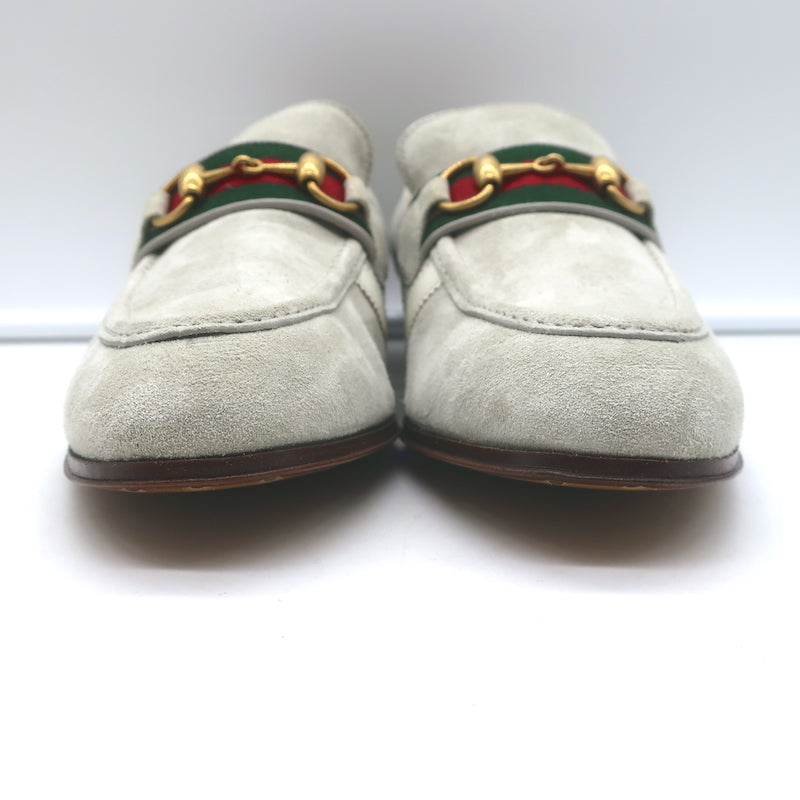 Gucci x Adidas Horsebit Loafers Light Gray Suede Size 7 NEW / US 10