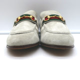 Gucci x Adidas Horsebit Loafers Light Gray Suede Size 7 NEW / US 10