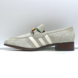 Gucci x Adidas Horsebit Loafers Light Gray Suede Size 7 NEW / US 10