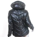 MDC Shiny Ski Jacket Black Size 40 Hooded Puffer