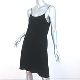 Helmut Lang Short Slip Dress Black Washed Cupro Size Small NEW