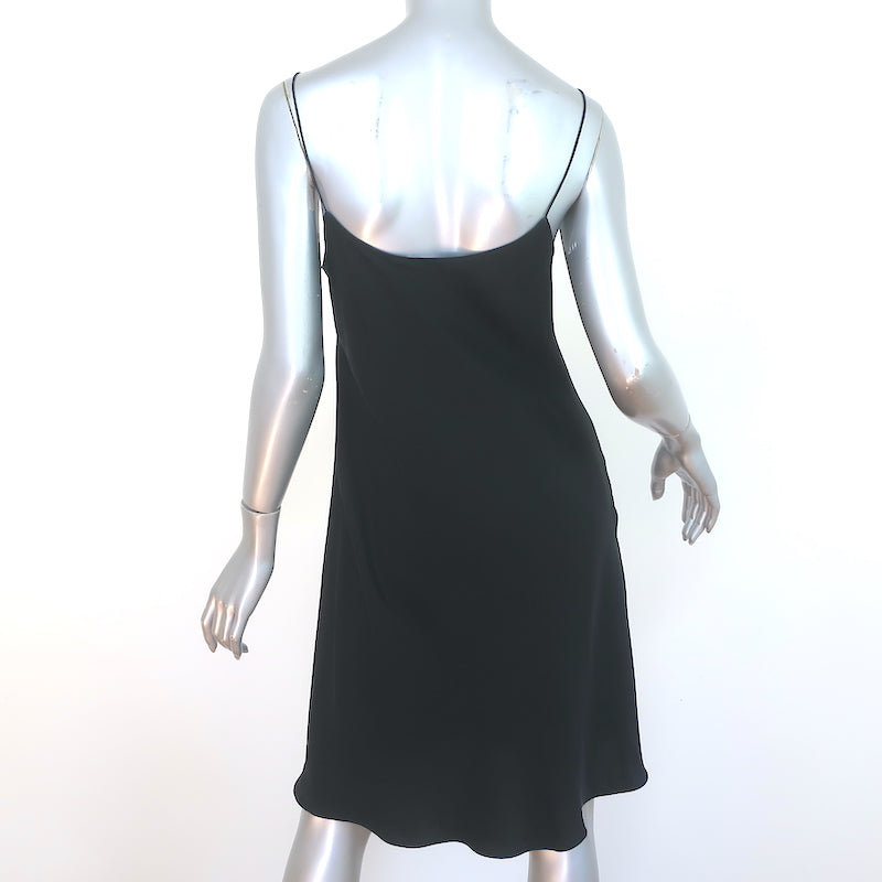 Helmut Lang Short Slip Dress Black Washed Cupro Size Small NEW