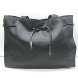 Vintage Gucci Drawstring Tote Black Leather Small Shoulder Bag