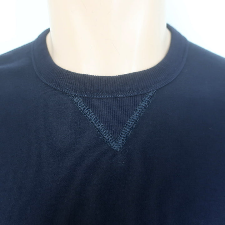 Brunello Cucinelli Crewneck Sweatshirt Navy Cotton-Silk Size Large