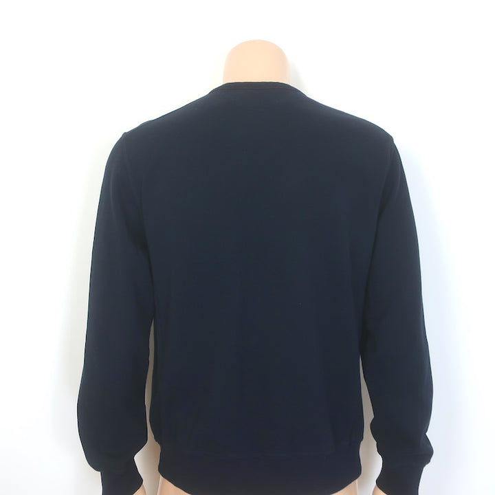 Brunello Cucinelli Crewneck Sweatshirt Navy Cotton-Silk Size Large