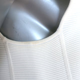 Ralph Lauren Black Label Sleeveless Sheath Dress Cream Ribbed Knit Size Medium