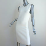Ralph Lauren Black Label Sleeveless Sheath Dress Cream Ribbed Knit Size Medium