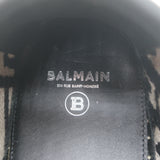 Balmain Alex Platform Espadrilles Black PB Labyrinth Monogram Canvas Size 42 NEW