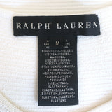 Ralph Lauren Black Label Sleeveless Sheath Dress Cream Ribbed Knit Size Medium