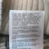 Moncler Striped Pointelle Knit Sweater Taupe Virgin Wool Size Extra Small