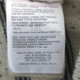 Moncler Striped Pointelle Knit Sweater Taupe Virgin Wool Size Extra Small