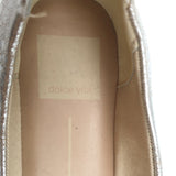 Dolce Vita Ashya Ankle Strap Ballet Flats Silver Metallic Leather Size 8 NEW