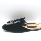Gucci Lawrence Crystal Snake-Embroidered Slipper Mules Black Velvet Size 8