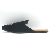 Gucci Lawrence Crystal Snake-Embroidered Slipper Mules Black Velvet Size 8