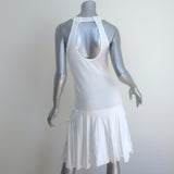 Ralph Lauren Black Label Drop Waist Tank Dress White Ribbed Jersey Size Medium