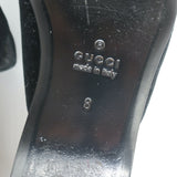 Gucci Lawrence Crystal Snake-Embroidered Slipper Mules Black Velvet Size 8