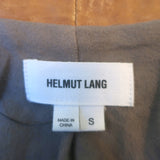 Helmut Lang Distressed Leather Button-Front Jacket Brown Size Small