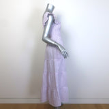 Hill House Home The Ellie Nap Dress Lilac Striped Linen Size Extra Small