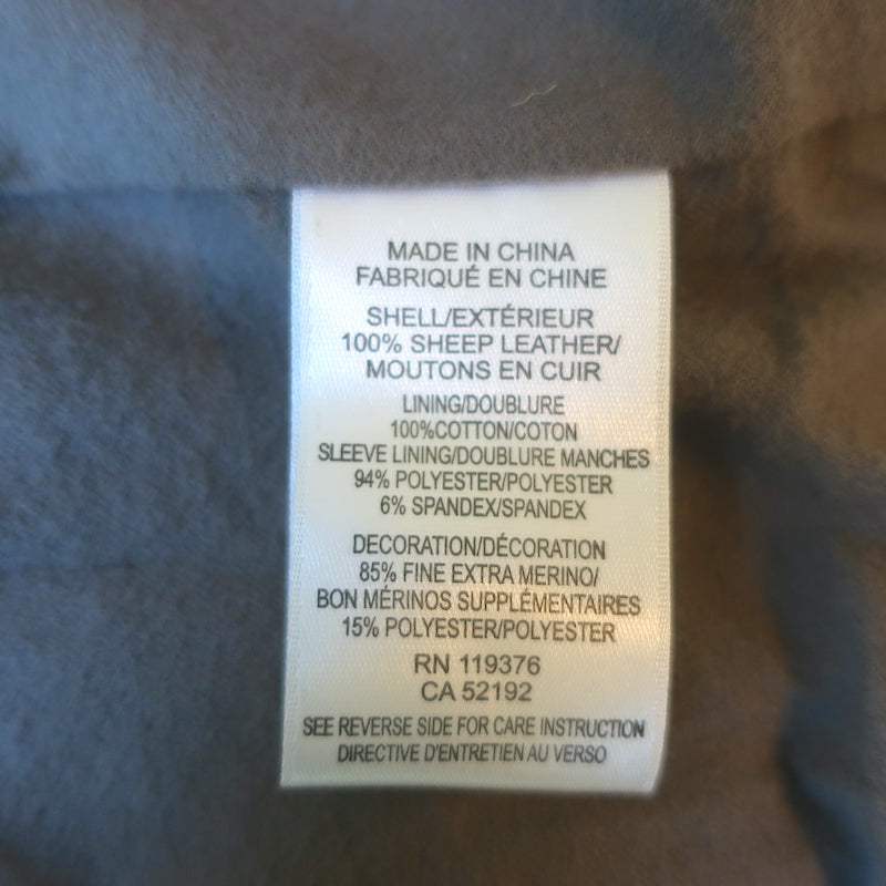 Helmut Lang Distressed Leather Button-Front Jacket Brown Size Small